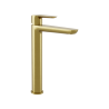 Clever 2.0 bateria umywalkowa stojąca  wysoka, złoty szczotkowany