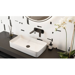 Clever 2.0 bateria umywalkowa podtynkowa komplet, czarny soft