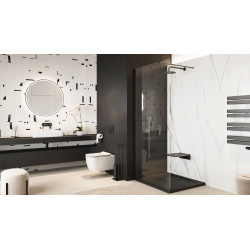 Clever 2.0 bateria umywalkowa podtynkowa komplet, czarny soft