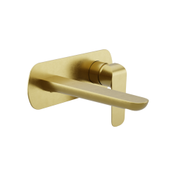 Clever 2.0 bateria umywalkowa podtynkowa złoty szczotkowany