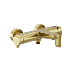 Clever 2.0 bateria wannowo-prysznicowa,  złoty szczotkowany