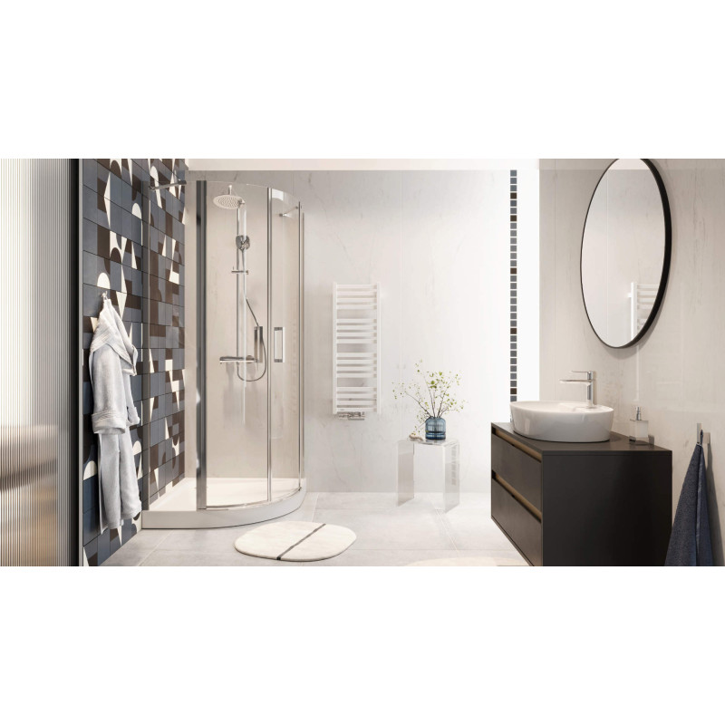 Clever 2.0 zestaw prysznicowy ścienny z deszczownicą 25 cm, chrom