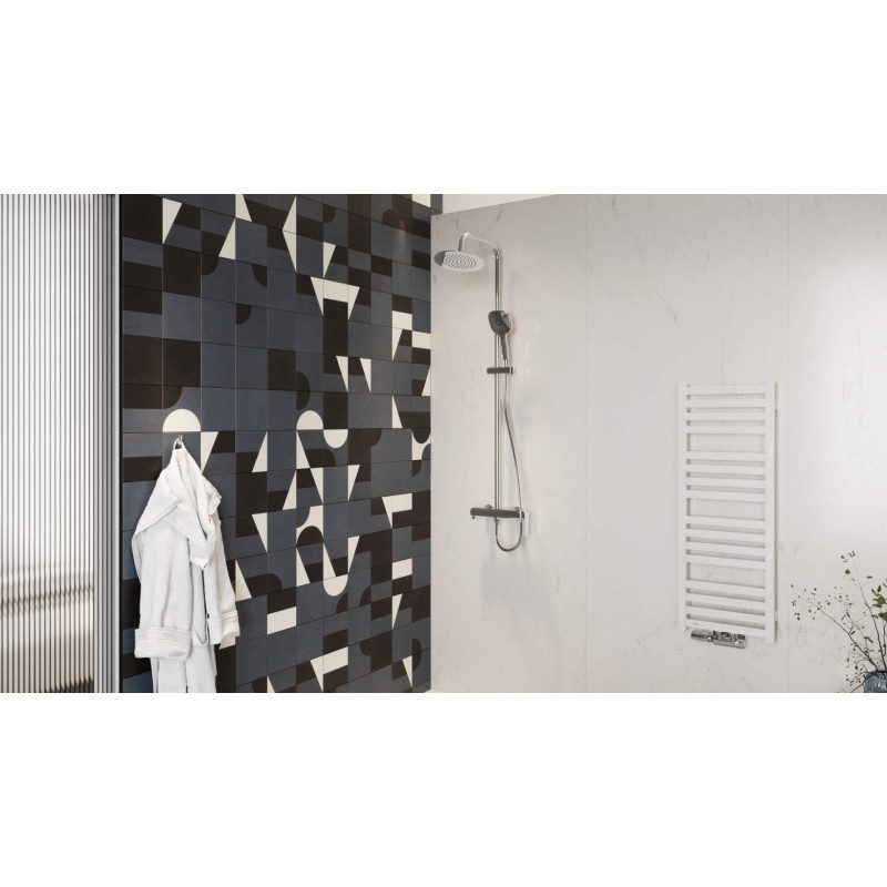 Clever 2.0 zestaw prysznicowy ścienny z deszczownicą 25 cm, chrom