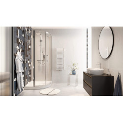 Clever 2.0 zestaw prysznicowy ścienny z deszczownicą 25 cm, czarny soft