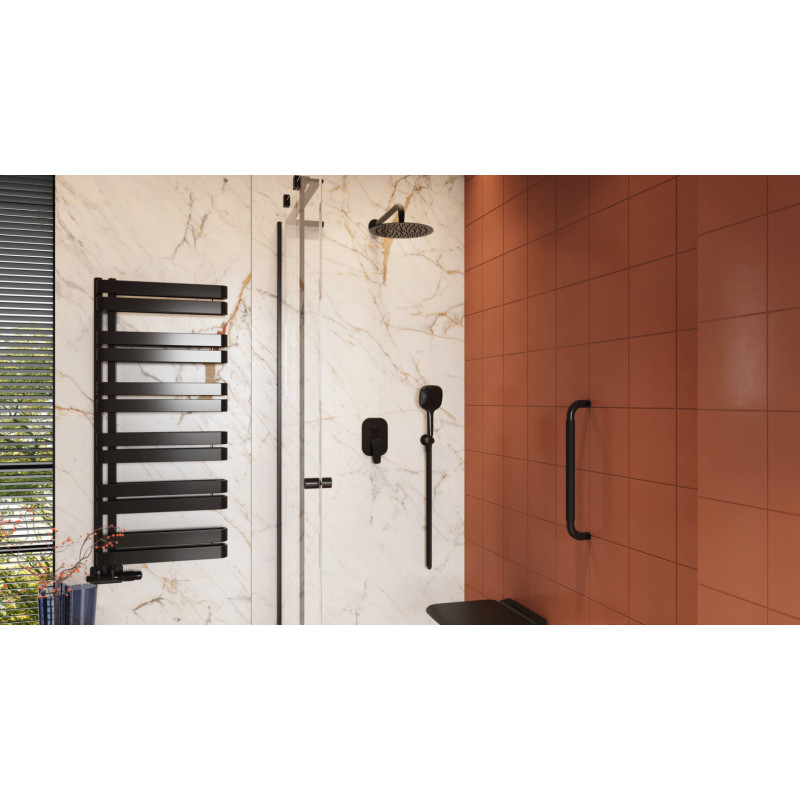 Clever 2.0 bateria prysznicowo-wannowa podtynkowa, czarny soft