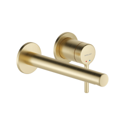 PI bateria umywalkowa podtynkowa komplet , złoty szczotkowany