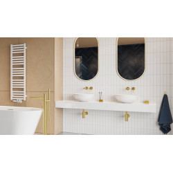 PI bateria umywalkowa podtynkowa komplet , złoty szczotkowany
