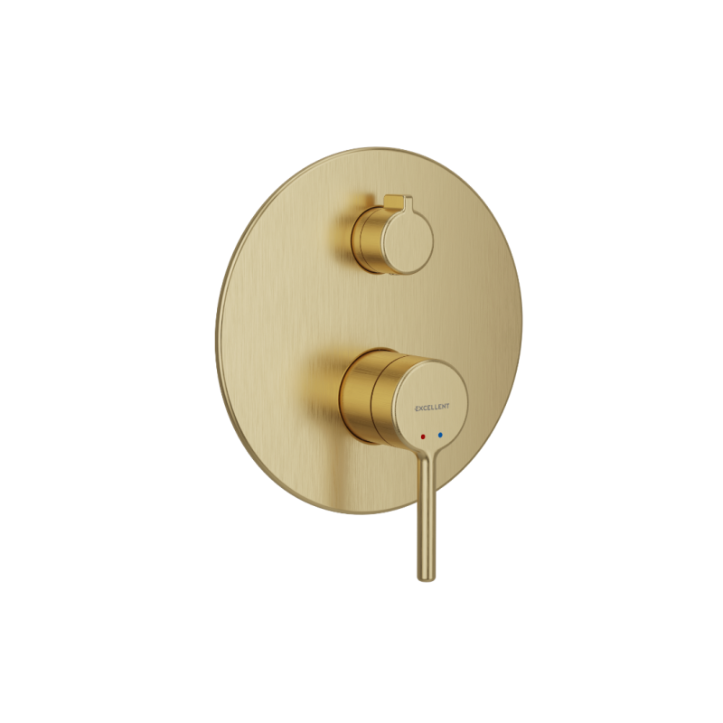 PI bateria prysznicowo-wannowa podtynkowa 2 funkcyjna, złoty szczotkowany