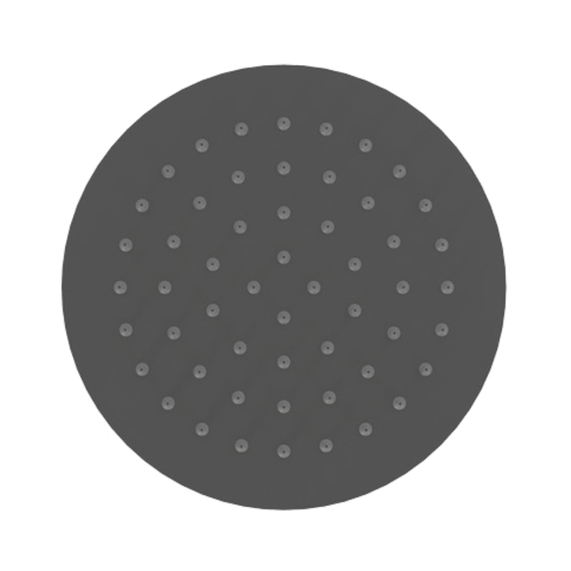 Głowica prysznicowa 25 cm okrągła slim, czarny mat
