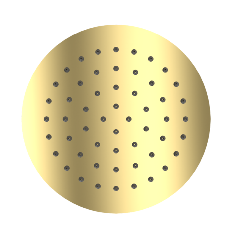 Głowica prysznicowa 25 cm okrągła slim, złoty połysk