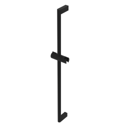 Drążek prysznicowy z uchwytem na słuchawkę prysznicową, 70 cm, czarny mat