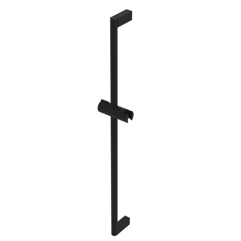 Drążek prysznicowy z uchwytem na słuchawkę prysznicową, 70 cm, czarny mat