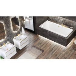 Pik umywalka  meblowa 61x46,5 cm  prostokątna z otworem na baterię, biały połysk