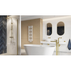 Corido lustro łazienkowe 100x50 cm owalne, oświetlenie LED mata grzewcza, złoty szczotkowany