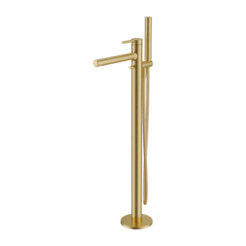 PI bateria wannowa wolnostojąca, złoty szczotkowany