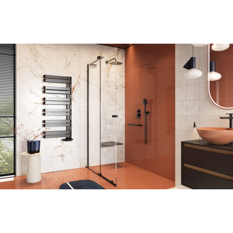 Ortigo wspornik kątowy "L", dla rozmiarów kabiny 100-140cm, czarny mat