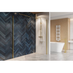 Vidoq łącznik wsporników ścianek kabiny walk-in, złoty szczotkowany