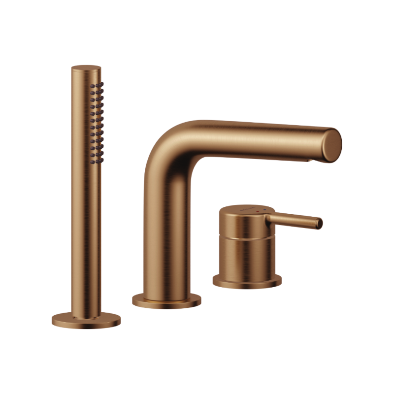 PI Bateria wannowa 3 otworowa, miedziany szczotkowany