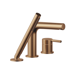 PI Bateria wannowa 3 otworowa, miedziany szczotkowany