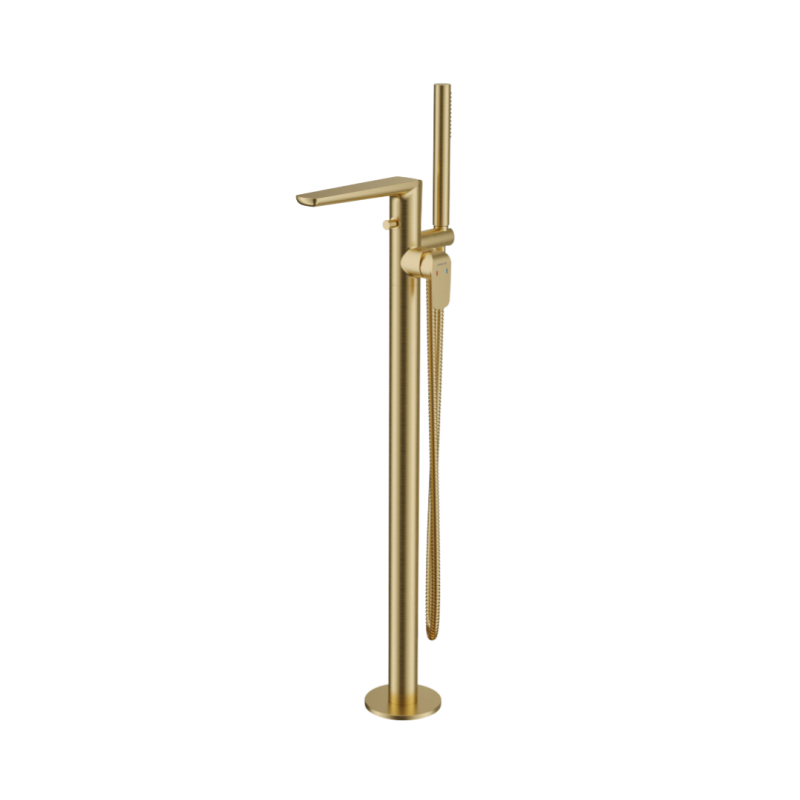 Clever 2.1 bateria wannowa wolnostojąca, złoty szczotkowany