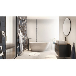 Clever 2.1 bateria wannowa wolnostojąca, złoty szczotkowany