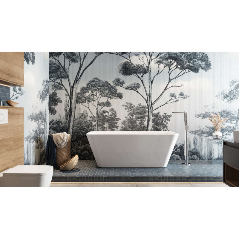 Glad bateria wannowa wolnostojąca, złoty połysk