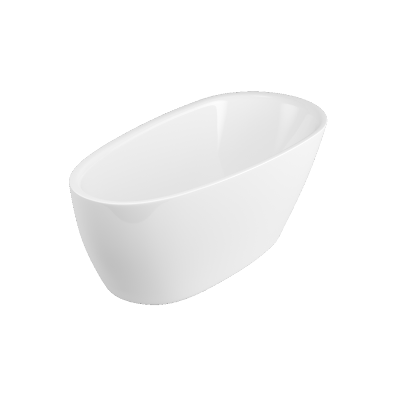 Olia 2.0 wanna owalna 160x75 cm wolnostojąca, biały połysk