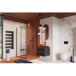 Corido lustro łazienkowe 100x50 cm owalne, oświetlenie LED mata grzewcza, miedziany szczotkowany