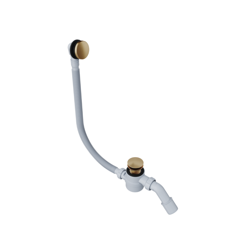 Moli syfon wannowy czyszczony od góry rozmiar do każdej wanny, miedziany szczotkowany