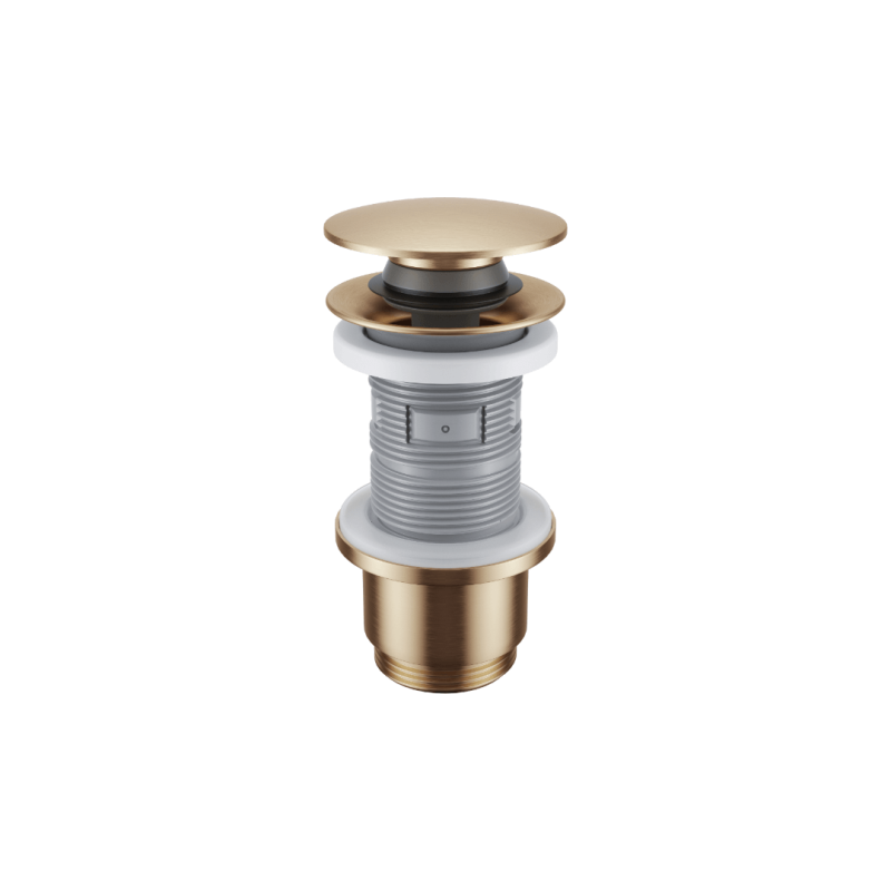 Korek klik-klak umywalkowo-bidetowy, miedziany szczotkowany