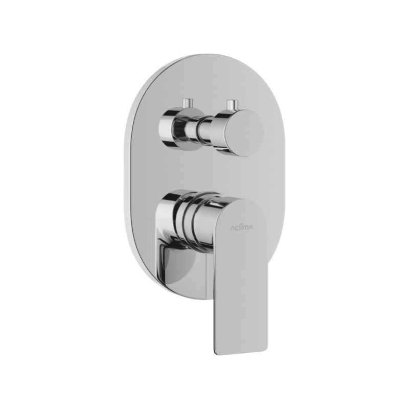 Glad bateria prysznicowo-wannowa podtynkowa 2 funkcyjna, chrom