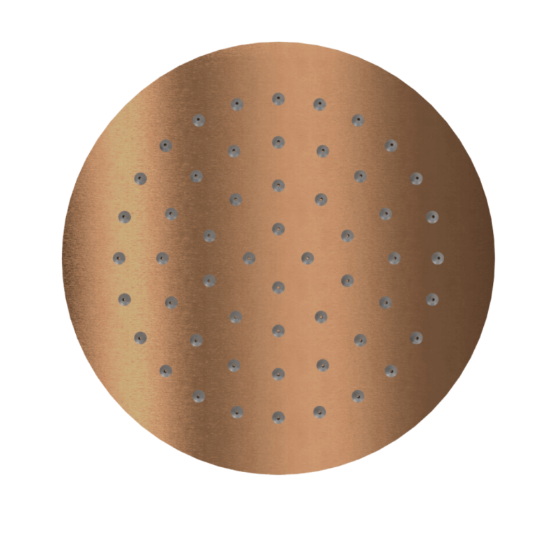 Głowica prysznicowa 25 cm okrągła slim, miedziany szczotkowany