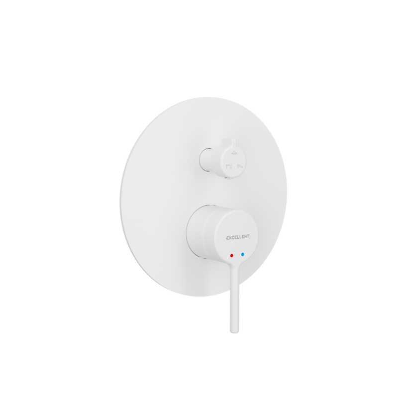 PI bateria prysznicowo-wannowa podtynkowa 3 funkcyjna, biały mat