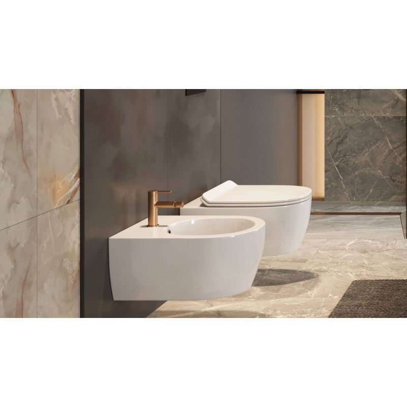 PI bateria bidetowa stojąca, miedziany szczotkowany