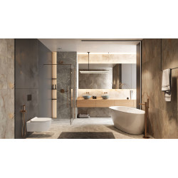 PI bateria umywalkowa podtynkowa komplet , miedziany szczotkowany