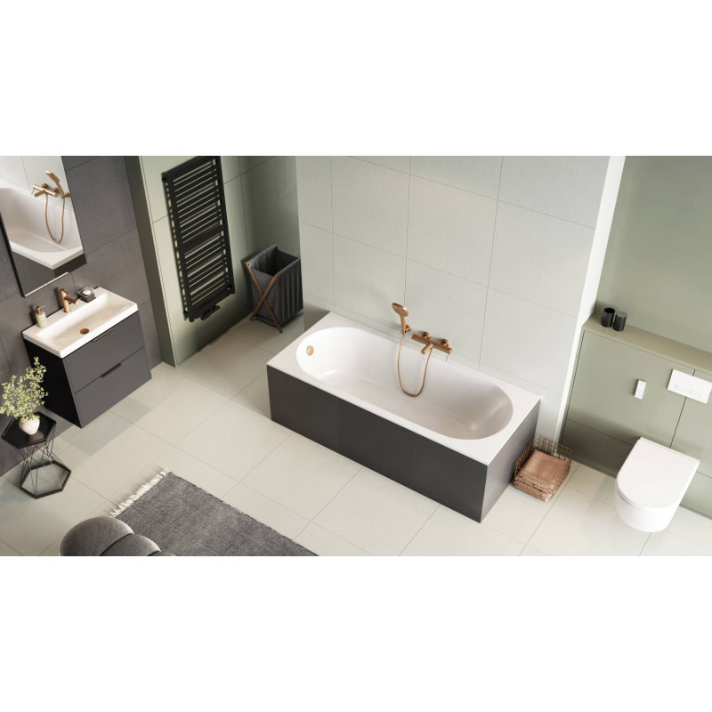 Excellent PI bateria umywalkowa stojąca  miedziany szczotkowany