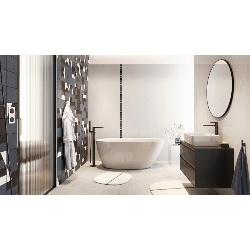 Clever 2.1 bateria wannowa wolnostojąca, czarny soft