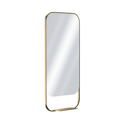 Mila lustro łazienkowe 100x50 cm z półką złoty szczotkowany