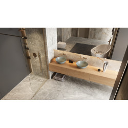 Vidoq walk-in ścianka prysznicowa prosta 90x200 cm, powłoka Clean Control, miedziany szczotkowany