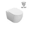 Stellar miska WC 53,5 cm wisząca bezrantowa, z deską wolnoopadającą, system spłukiwania Spin 360, biały połysk