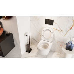 Stellar miska WC 53,5 cm wisząca bezrantowa, z deską wolnoopadającą, system spłukiwania Spin 360, biały połysk