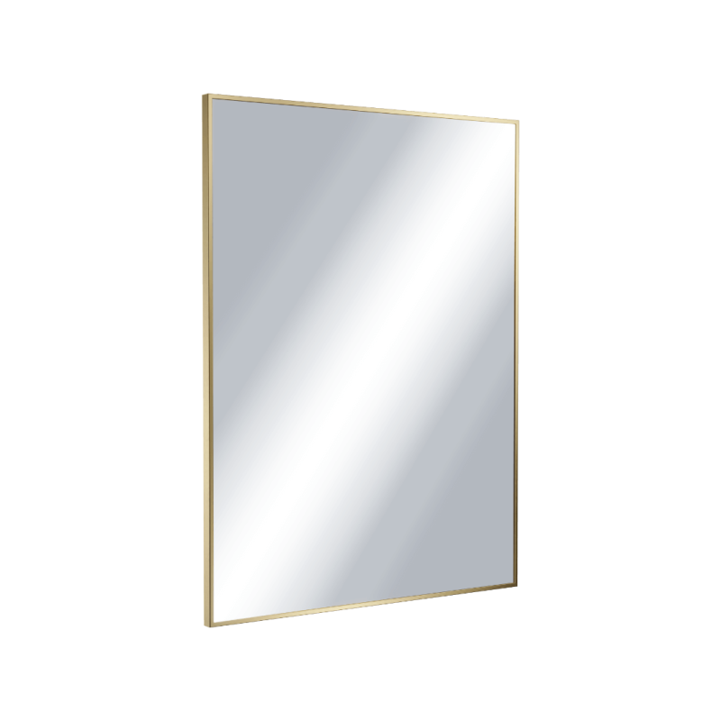 Kuadro lustro łazienkowe 80x60 cm prostokątne, złoty szczotkowany