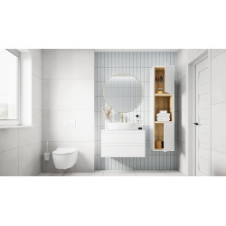 Virro lustro łazienkowe 80 cm okrągłe, złoty szczotkowany