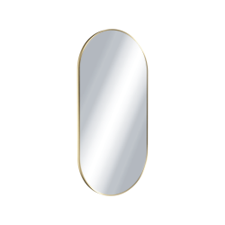 Revia lustro łazienkowe 100x50cm owalne, złoty szczotkowany