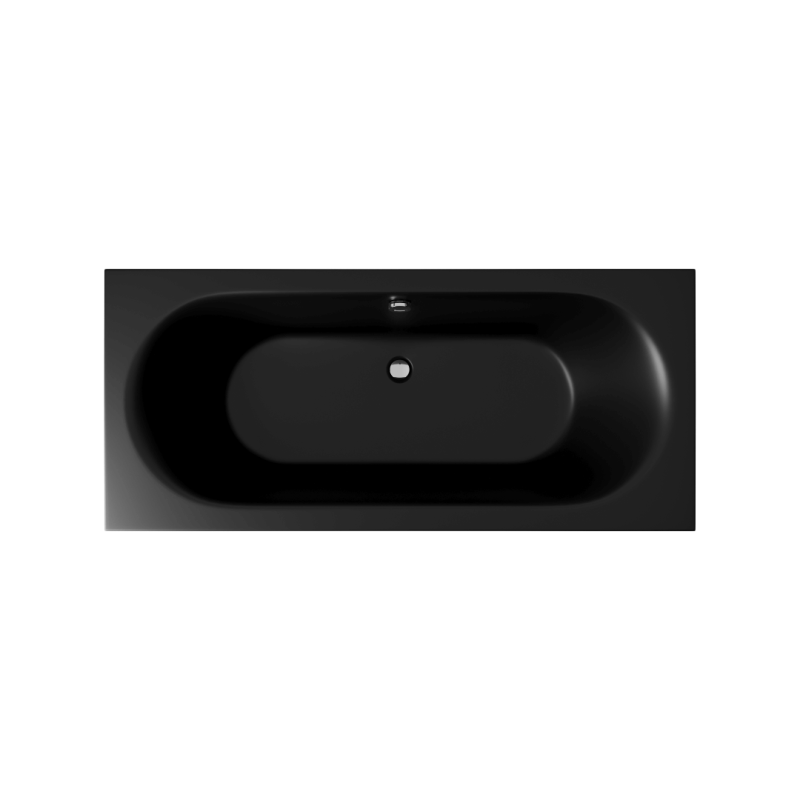 Oceana Slim wanna prostokątna 160X75 cm czarny mat