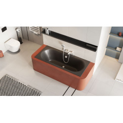 Oceana Slim wanna prostokątna 170X75 cm antracyt mat