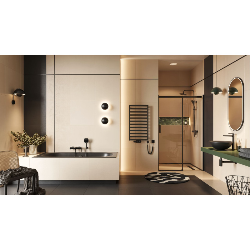 Excellent Oceana Slim wanna prostokątna 180X80 cm czarny mat nan