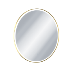 Corido lustro łazienkowe 100 cm okrągłe oświetlenie LED mata grzewcza, złoty połysk