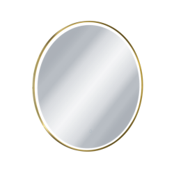 Corido lustro łazienkowe 100 cm okrągłe oświetlenie LED mata grzewcza, złoty szczotkowany