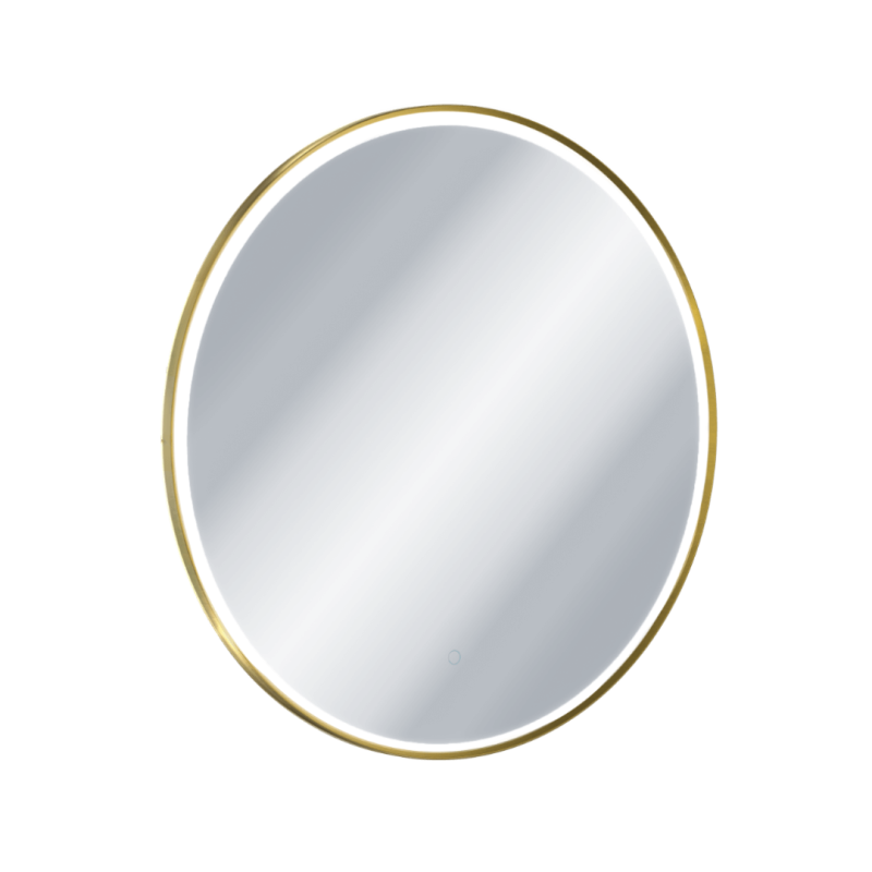 Corido lustro łazienkowe 100 cm okrągłe oświetlenie LED mata grzewcza, złoty szczotkowany